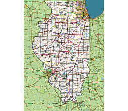 Illinois state vector county map. Jpg image 72 ppi 9 MB
