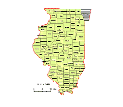 Preview of Illionis county vector map.ai,pdf, jpg, cdr, wmf, eps, pptx file