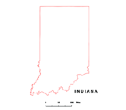 Your-Vector-Maps.com Indiana State free map