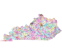 Kentucky zip code map