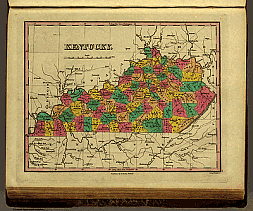 Kentucky old map. Author: Finley,Anthony. 1831. 2275x1900 px