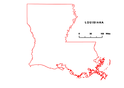Louisiana State free map