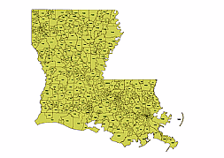 Preview of Louisiana State zip codes map
