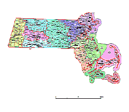 Preview of Massachusetts state subdivision vector map, County seats of MA