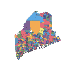 Preview of Maine state zip code vector map