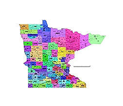 Preview of Minnesota state subdivision map, County seats of MI
