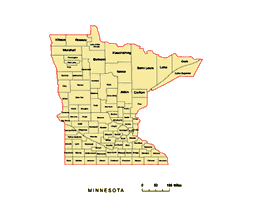 Preview of Minnesota county map.ai, pdf, eps, wmf, cdr, pptx, jpg file