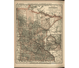 MN historical map. 1891. Non vector map. 2691x2997 px