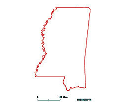 Preview of Mississippi State free map