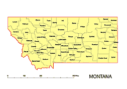 Preview of Montana county map.ai, pdf, eps, wmf, cdr, pptx, jpg file
