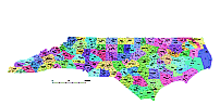 Your-Vector-Maps.com Counties and municipalities of North Carolina state