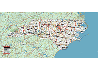 North Carolina AI outline map