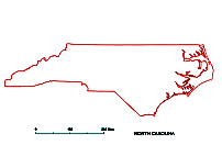 North Carolina State free map
