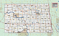 North Dakota vector county map with background image. 5,3 MB