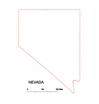 Preview of Nevada State free map