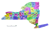 Municipalities map of New York state