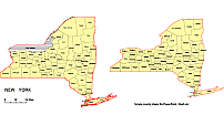 New York vector county map.ai, pdf, eps, wmf, cdr, pptx, jpg file