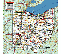 Ohio state vector county map. Adobe Illustrator CS version 16 MB