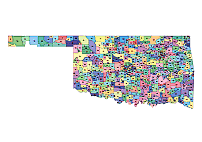 Oklahoma Zip Code Vector Map With Location Name Lossless Scalable