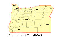 Oregon county vector map.ai, pdf, cdr, eps, wmf, eps, pptx, jpg