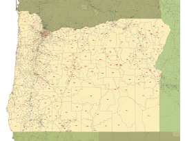 Oregon state zip code map