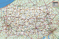 Vector county map of Pennsylvania state. 16 MB