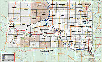 South Dakota county map wiht background image. 6,4 MB