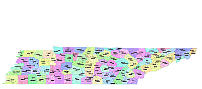 Your-Vector-Maps.com Counties and municipalities of Tennessee state