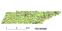Your-Vector-Maps.com Tennessee road map.