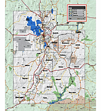 County map of Utah state.16 MB.