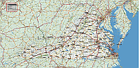 Virginia state vector county map. Illustrator CS version. 13MB