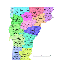 Preview of Counties and municipalities of Vermont state