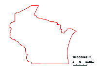 Your-Vector-Maps.com Wisconsin State free map