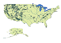 USA major national parks, national forest