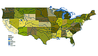 Major water bodies of US