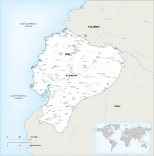 Your-Vector-Maps.com Ecuador and neighborhood countries vector map