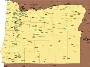 Oregon state airports map
