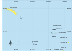 SOUTH GEORGIA AND SOUTH SANDWICH ISLANDS vector map