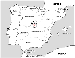 Spain free vector map. Eps.