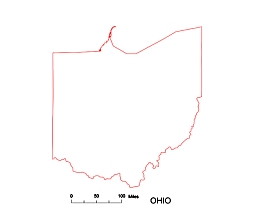 Ohio State free vector map