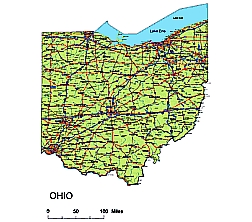 Files of Ohio State vector road map.