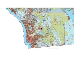 San Diego  county vector map