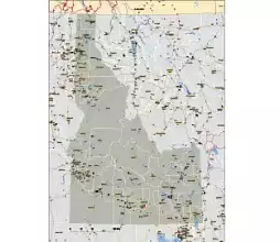 Idaho road city map