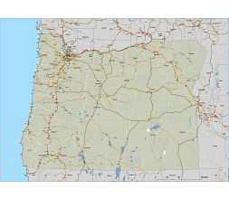Oregon printable road map