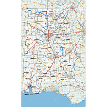 Alabama state county map 12 MB