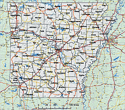 Arkansas state vector county map 5 MB