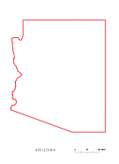 Preview of Arizona State free outline map