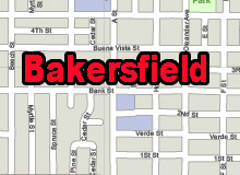 Bakersfield vector map