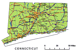 Your-Vector-Maps.com Preview of Connecticut State vector road map.