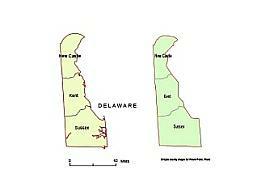 Your-Vector-Maps.com Delaware vector county map.ai, pdf, cdr, eps, wmf, eps, pptx, jpg